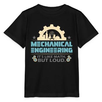 Le génie mécanique, c’est comme un ingénieur civil - T-shirt bio MINI CREATOR Stanley/Stella Enfant - noir - Devant - Mikhail (115cm)