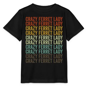 Crazy Ferret Lady Ferret Lady - Stanley/Stella MINI CREATOR Kids’ T-Shirt - black - Front - Mikhail (115cm)