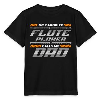 Flutes My Favorite Flute Player Instrument Flutist - Stanley/Stella Kinder T-Shirt MINI CREATOR  - Schwarz - Vorne - Mikhail (115cm)