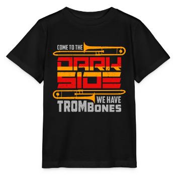 Trombone Come To The Dark Side Musical Instrument - Stanley/Stella MINI CREATOR Kids’ T-Shirt - black - Front - Mikhail (115cm)