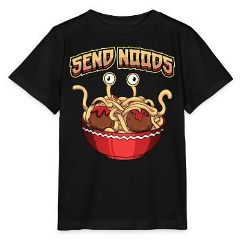 Fliegendes Spaghettimonster Pastafari Pastafari - Stanley/Stella Kinder T-Shirt MINI CREATOR  - Schwarz - Vorne - Mikhail (115cm)
