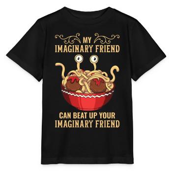 Flying Spaghetti Monster Pastafari - Stanley/Stella MINI CREATOR Kids’ T-Shirt - black - Front - Mikhail (115cm)