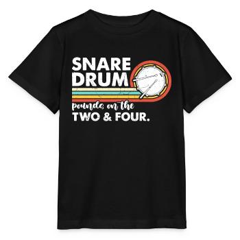 Snare Drum Pounds On The Marching Band Drummer - Stanley/Stella MINI CREATOR Kids’ T-Shirt - black - Front - Mikhail (115cm)