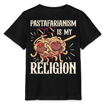 Dabbing Flying Spaghetti Monsters Pastafarian - T-shirt bio MINI CREATOR Stanley/Stella Enfant - noir - Devant - Mikhail (115cm)