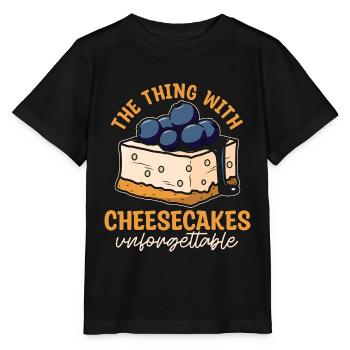 Cheesecake The Thing With Baker Cheesecake Lover - Stanley/Stella MINI CREATOR Kids’ T-Shirt - black - Front - Mikhail (115cm)