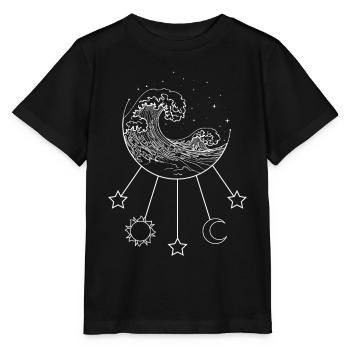 Bohème Esthétique Céleste - T-shirt bio MINI CREATOR Stanley/Stella Enfant - noir - Devant - Mikhail (115cm)