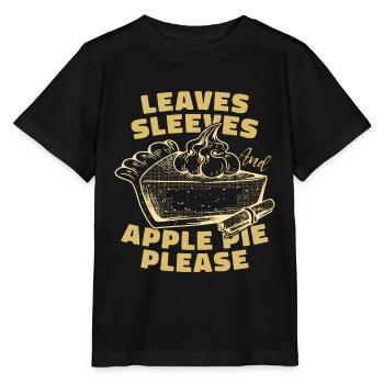 Manchons de feuilles de tarte aux pommes et pâtisseries de pommier - T-shirt bio MINI CREATOR Stanley/Stella Enfant - noir - Devant - Mikhail (115cm)