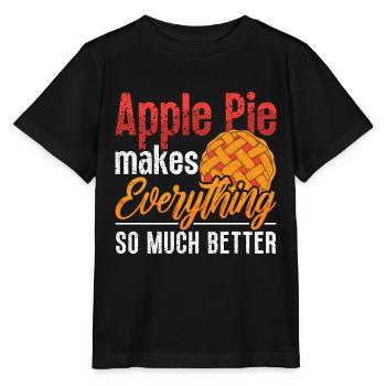 La tarte aux pommes fait tout pour les pâtisseries Pommier - T-shirt bio MINI CREATOR Stanley/Stella Enfant - noir - Devant - Mikhail (115cm)