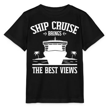 Drôle de croisière Bateau de croisière Bateau de croisière - T-shirt bio MINI CREATOR Stanley/Stella Enfant - noir - Devant - Mikhail (115cm)