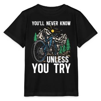 Bicycle You'll Never Know Unless Bicycling Cyclist - Stanley/Stella MINI CREATOR Kids’ T-Shirt - black - Front - Mikhail (115cm)