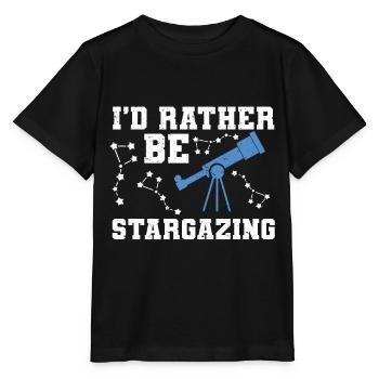 Stargazer Gift Kosmologie Stargazing - Stanley/Stella Kinder T-Shirt MINI CREATOR  - Schwarz - Vorne - Mikhail (115cm)