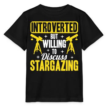 Stargazer Gift Kosmologie Stargazing - Stanley/Stella Kinder T-Shirt MINI CREATOR  - Schwarz - Vorne - Mikhail (115cm)