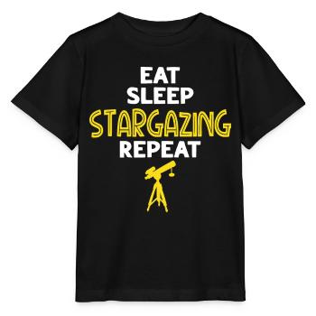 Stargazer Gift Kosmologie Stargazing - Stanley/Stella Kinder T-Shirt MINI CREATOR  - Schwarz - Vorne - Mikhail (115cm)
