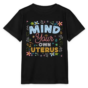 Utérus Flowers Autonomisation féministe - T-shirt bio MINI CREATOR Stanley/Stella Enfant - noir - Devant - Mikhail (115cm)