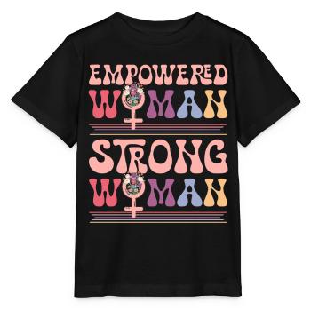 Droits des femmes Fleurs féministes Droits des femmes - T-shirt bio MINI CREATOR Stanley/Stella Enfant - noir - Devant - Mikhail (115cm)