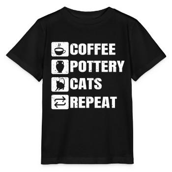 Four en céramique Cermaicist Pot de four en argile céramique - T-shirt bio MINI CREATOR Stanley/Stella Enfant - noir - Devant - Mikhail (115cm)