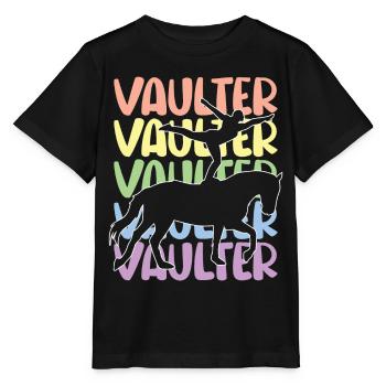 Voltige amusante sur le cheval - T-shirt bio MINI CREATOR Stanley/Stella Enfant - noir - Devant - Mikhail (115cm)