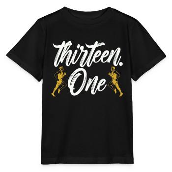 Semi-marathon Treize Un marathonien athlétique - T-shirt bio MINI CREATOR Stanley/Stella Enfant - noir - Devant - Mikhail (115cm)