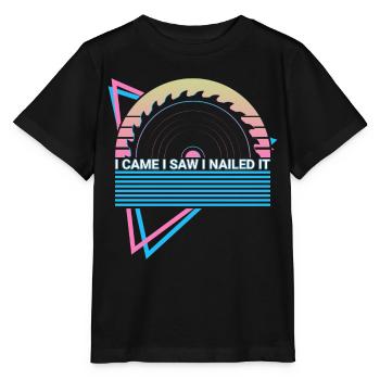 Funny Carpenter Retro Carpentry - Stanley/Stella MINI CREATOR Kids’ T-Shirt - black - Front - Mikhail (115cm)