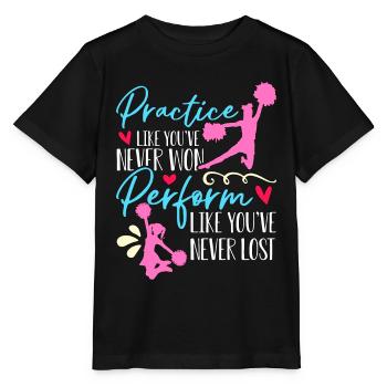 Pratique du cheerleading comme vous n’avez jamais applaudi - T-shirt bio MINI CREATOR Stanley/Stella Enfant - noir - Devant - Mikhail (115cm)