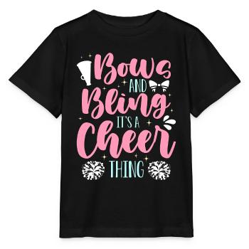 Cheerleading s’incline et bling c’est une acclamation - T-shirt bio MINI CREATOR Stanley/Stella Enfant - noir - Devant - Mikhail (115cm)