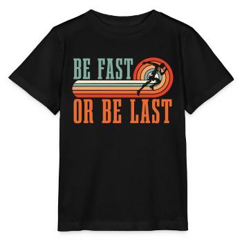 Track And Field Be Fast Or Be Last Retro Triathlon - Stanley/Stella MINI CREATOR Kids’ T-Shirt - black - Front - Mikhail (115cm)