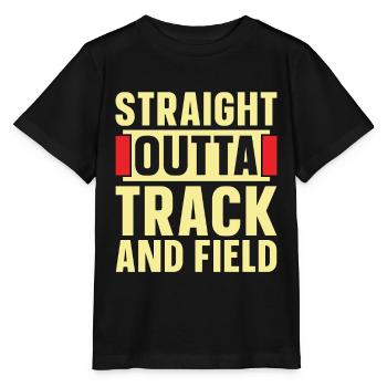 Track And Field Straight Outta Track And Running - Stanley/Stella MINI CREATOR Kids’ T-Shirt - black - Front - Mikhail (115cm)