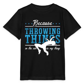 Track And Field Because Throwing Things Sprinting - Stanley/Stella MINI CREATOR Kids’ T-Shirt - black - Front - Mikhail (115cm)
