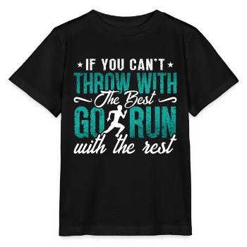Track And Field If You Can't Throw With Running - Stanley/Stella MINI CREATOR Kids’ T-Shirt - black - Front - Mikhail (115cm)