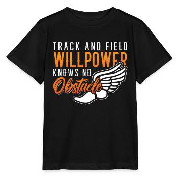 Track And Field Willpower Knows Sprinting Athletic - Stanley/Stella MINI CREATOR Kids’ T-Shirt - black - Front - Mikhail (115cm)