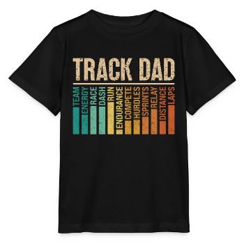 Track And Field Track Dad Retro Triathlon Running - Stanley/Stella MINI CREATOR Kids’ T-Shirt - black - Front - Mikhail (115cm)