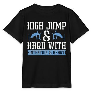 Jump High & Hard With Intention Running High Jump - Stanley/Stella MINI CREATOR Kids’ T-Shirt - black - Front - Mikhail (115cm)