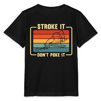Cue Sports Stroke It Don't Poke It Retro Billiard - Stanley/Stella Kinder T-Shirt MINI CREATOR  - Schwarz - Vorne - Mikhail (115cm)