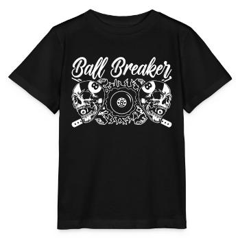 Cue Sports Ball Breaker Snooker Player Pool Player - Stanley/Stella Kinder T-Shirt MINI CREATOR  - Schwarz - Vorne - Mikhail (115cm)