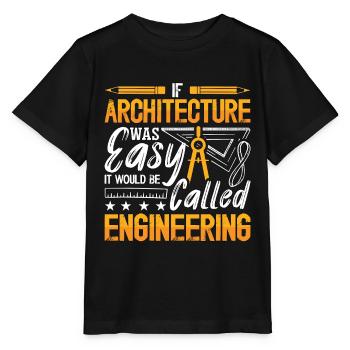 If Architecture Was Easy Construction Architecture - Stanley/Stella MINI CREATOR Kids’ T-Shirt - black - Front - Mikhail (115cm)