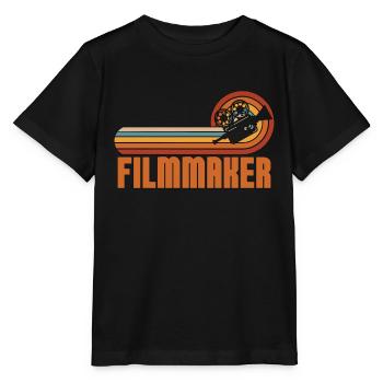 Filmmaking Filmmaker Retro Cinematographer Camera - Stanley/Stella MINI CREATOR Kids’ T-Shirt - black - Front - Mikhail (115cm)