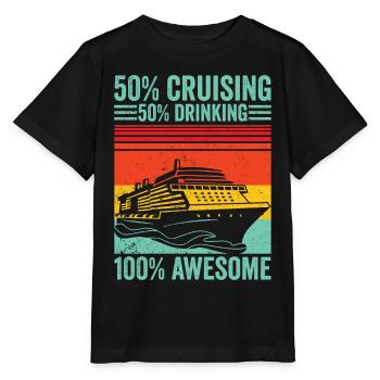 Drôle de croisière rétro - T-shirt bio MINI CREATOR Stanley/Stella Enfant - noir - Devant - Mikhail (115cm)