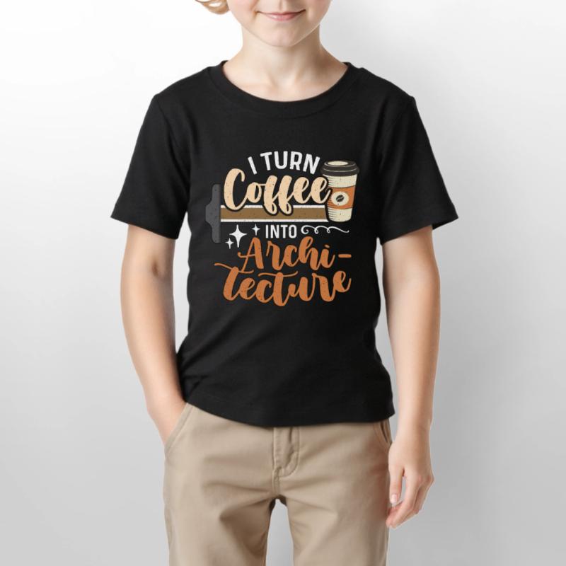 Architecture Je transforme le café en architecte constructeur T-shirt bio MINI CREATOR Stanley/Stella Enfant