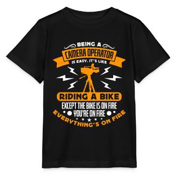 Being A Camera Operator Is Films Camera Operator - Stanley/Stella Kinder T-Shirt MINI CREATOR  - Schwarz - Vorne - Mikhail (115cm)