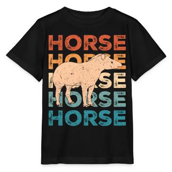 Ex Mormonen Tapir Pferd LDS Retro Exmo - Stanley/Stella Kinder T-Shirt MINI CREATOR  - Schwarz - Vorne - Mikhail (115cm)