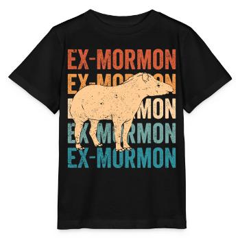 Ex Mormon Tapir Cheval LDS Rétro Exmo - T-shirt bio MINI CREATOR Stanley/Stella Enfant - noir - Devant - Mikhail (115cm)