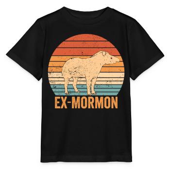 Ex Mormon Tapir Cheval LDS Rétro Exmo - T-shirt bio MINI CREATOR Stanley/Stella Enfant - noir - Devant - Mikhail (115cm)