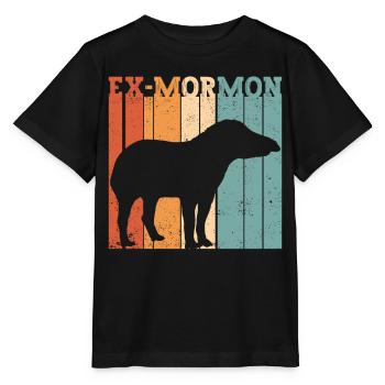 Ex Mormon Tapir Cheval LDS Rétro Exmo - T-shirt bio MINI CREATOR Stanley/Stella Enfant - noir - Devant - Mikhail (115cm)