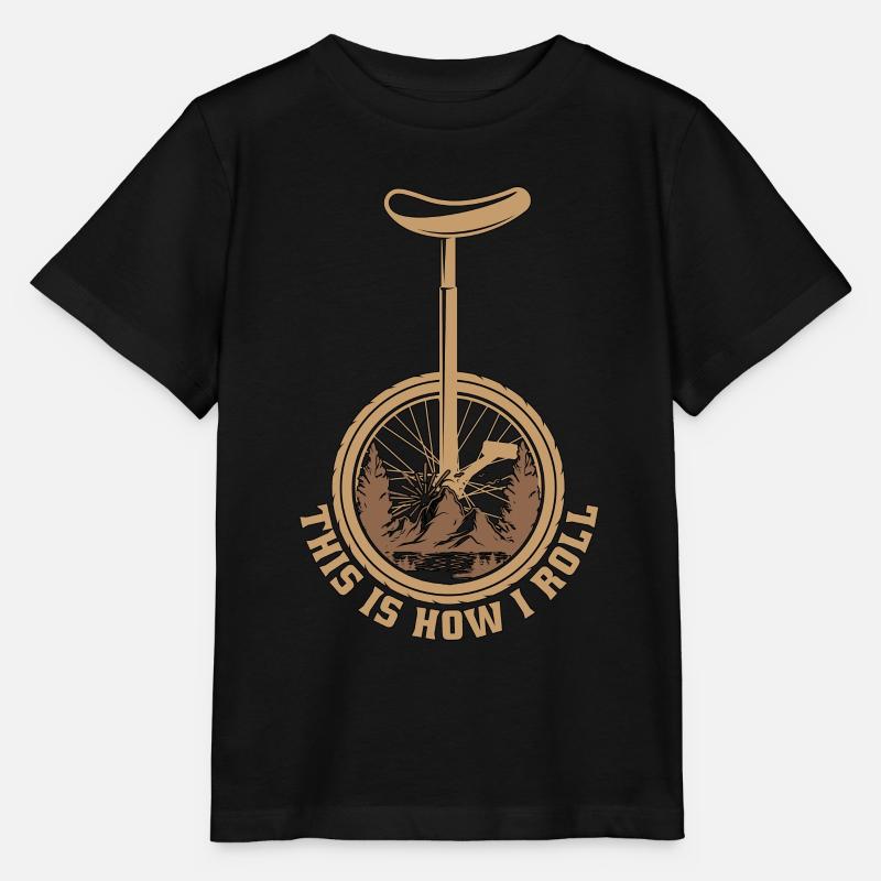 Unicycle This Is How I Roll One Wheel Unicyclist - Stanley/Stella Kinder T-Shirt MINI CREATOR  - Schwarz