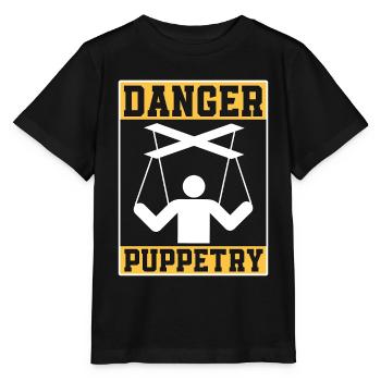 Marionnettes Danger Marionnettes Ventriloques Marionnettistes Marionnettiste - T-shirt bio MINI CREATOR Stanley/Stella Enfant - noir - Devant - Mikhail (115cm)