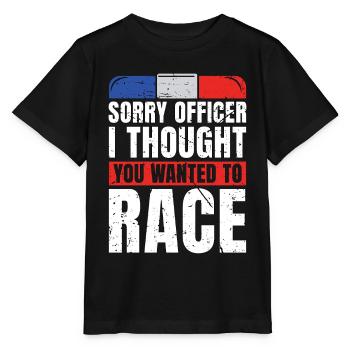 Policier désolé officier je pensais que vous shérif - T-shirt bio MINI CREATOR Stanley/Stella Enfant - noir - Devant - Mikhail (115cm)
