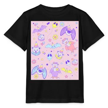 Weirdcore Ästhetik Pastell Goth Clowncore Kidcore - Stanley/Stella Kinder T-Shirt MINI CREATOR  - Schwarz - Vorne - Mikhail (115cm)