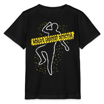 Detective World's Greatest Detective Fingerprint - Stanley/Stella MINI CREATOR Kids’ T-Shirt - black - Front - Mikhail (115cm)