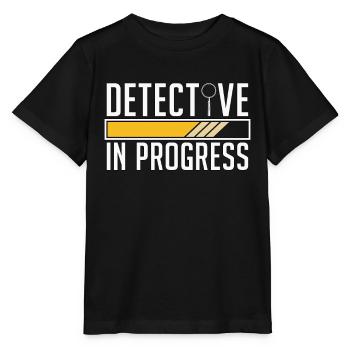 Detective In Progress Law Enforcement Fingerprint - Stanley/Stella MINI CREATOR Kids’ T-Shirt - black - Front - Mikhail (115cm)