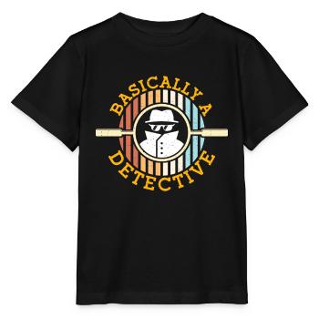Detective Basically A Detective Retro Investigator - Stanley/Stella MINI CREATOR Kids’ T-Shirt - black - Front - Mikhail (115cm)